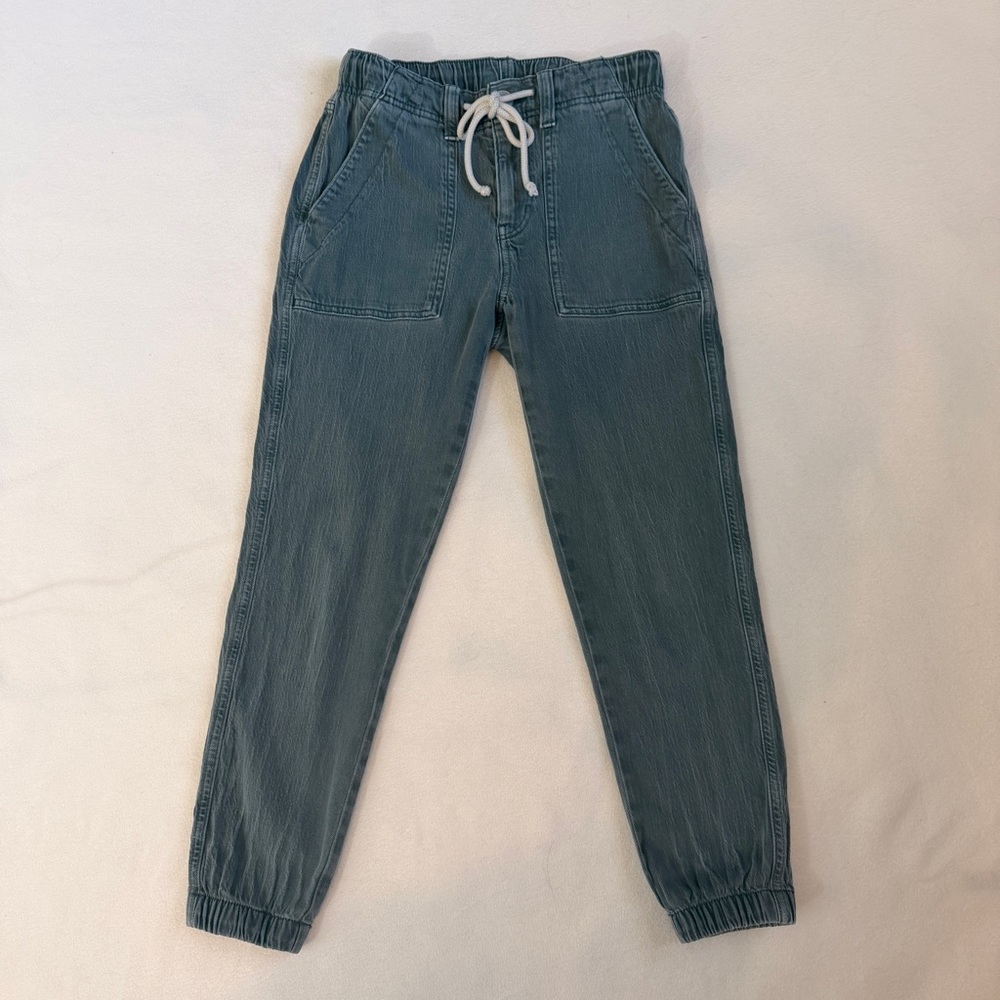American Eagle teal high rise stretchy tomgirl utility joggers size 0 short